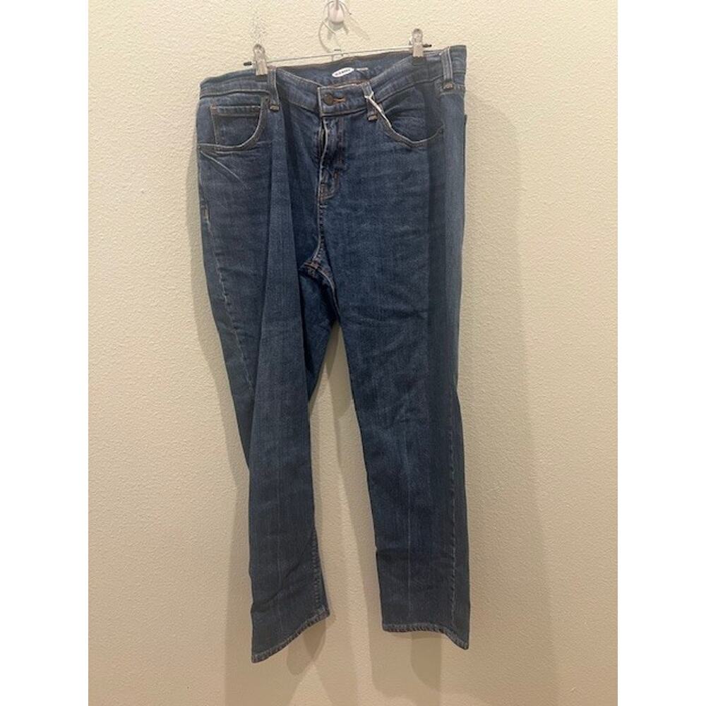 Old Navy Women's Size 12 Mid Rise Boyfriend Blue Denim Jeans 33X27
